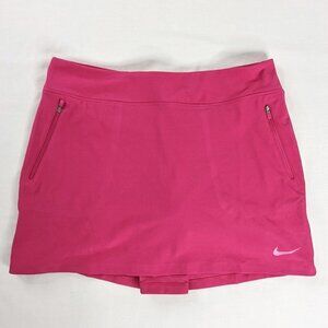 Nike Golf Pink Tour Performance Dri Fit Back Pleat Zipper Pocket Skort Gorp